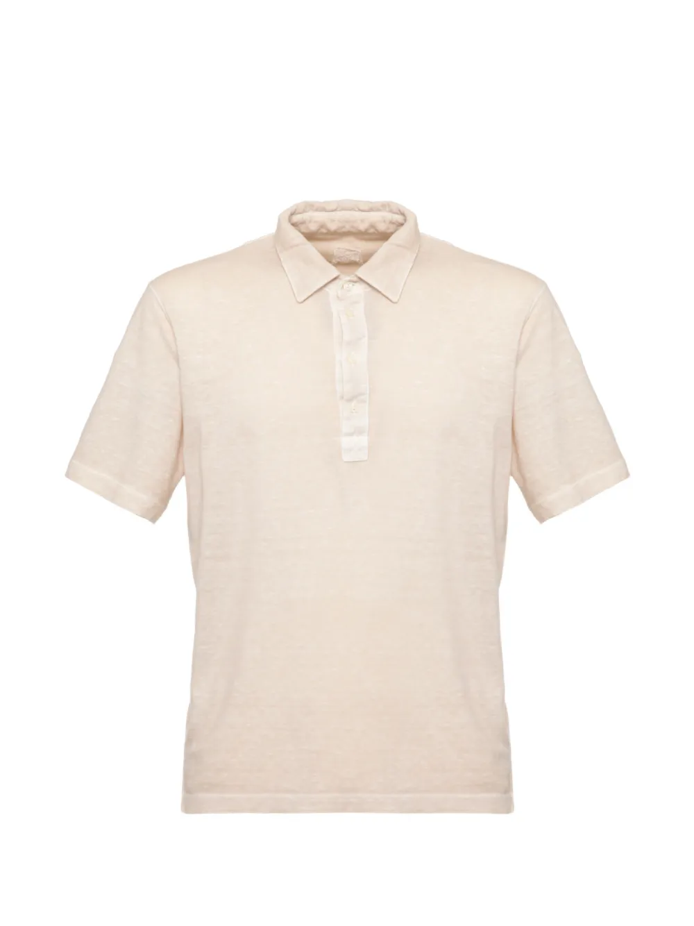 120% Lino short-sleeve polo shirt - Nude