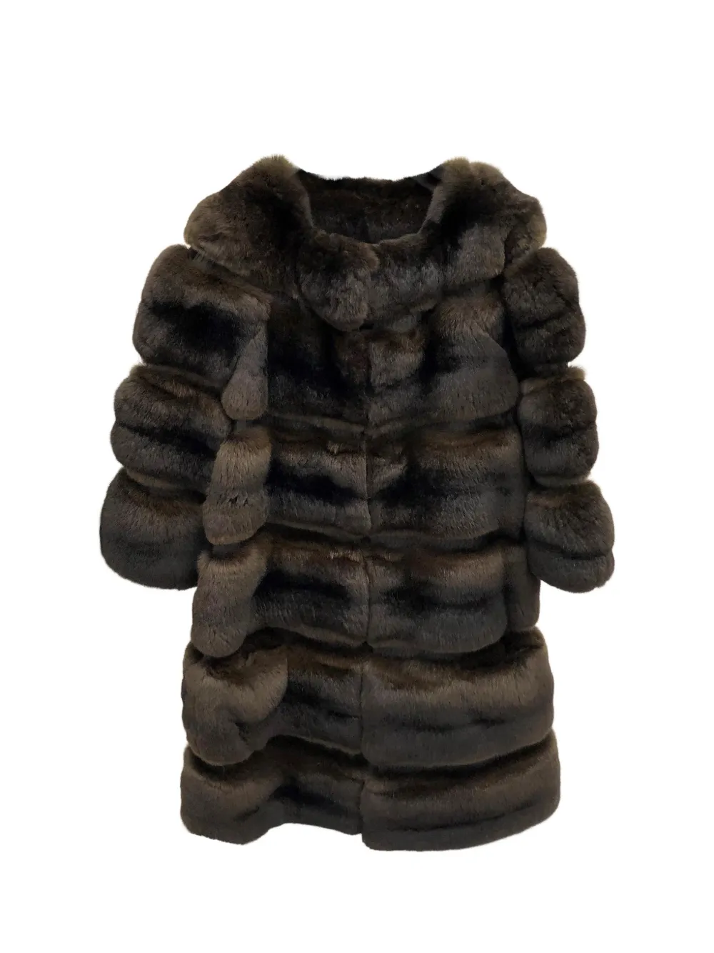 Simonetta Ravizza panelled faux-fur coat - Marrone