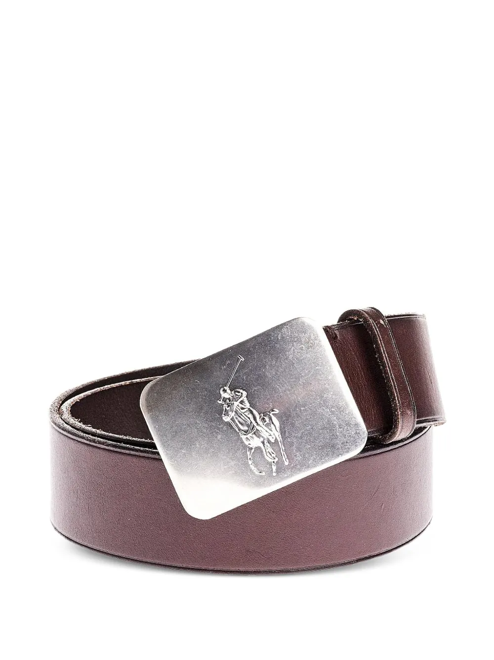 Polo Ralph Lauren Pony-plaque leather belt - Marrone