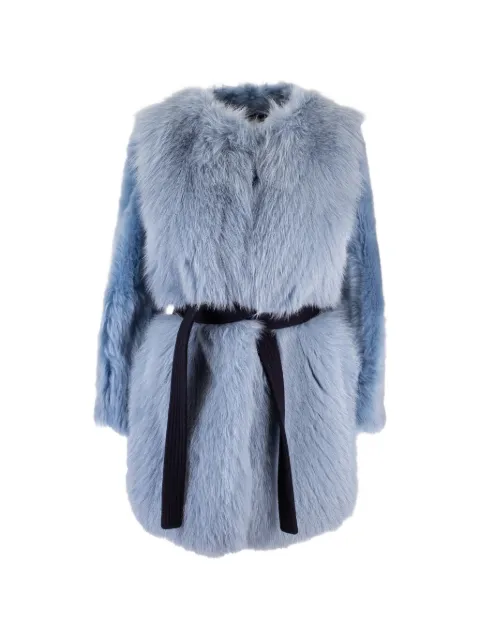 Blancha belted faux-fur jacket