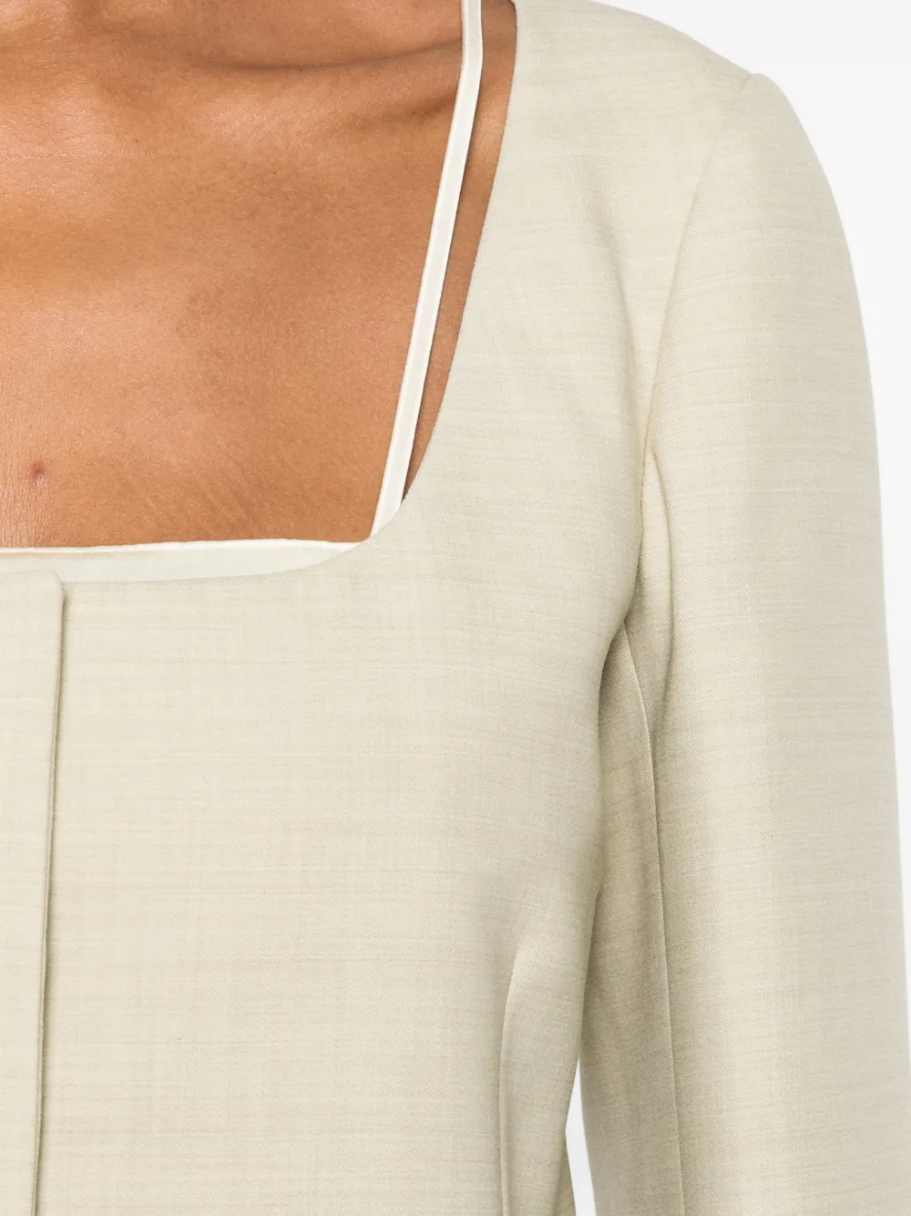 CALVIN KLEIN COLLECTION Camille jack met vierkante hals Beige