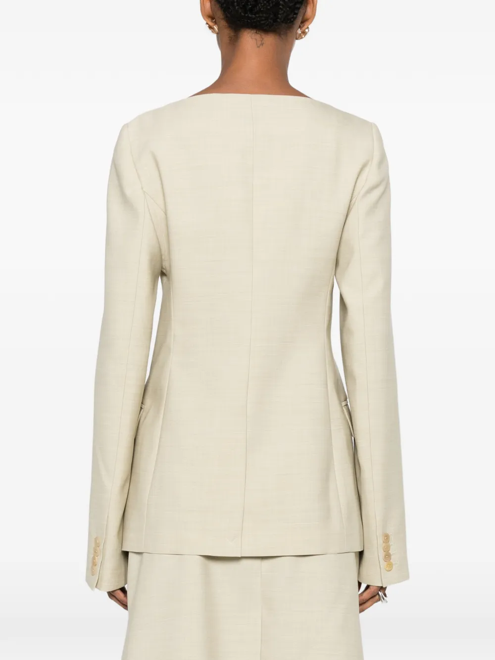 CALVIN KLEIN COLLECTION Camille jack met vierkante hals Beige