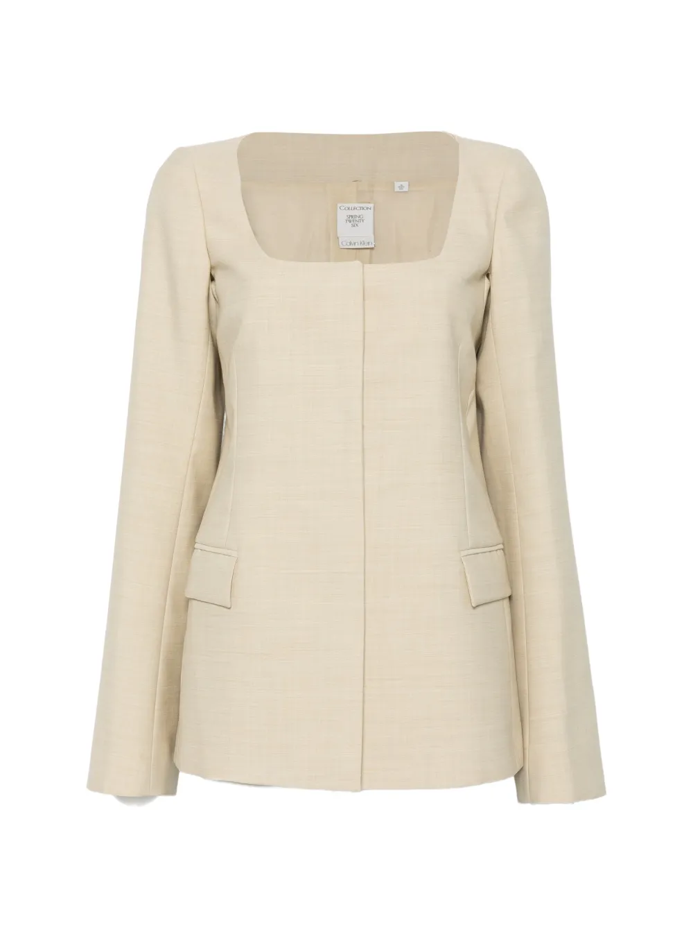 CALVIN KLEIN COLLECTION Camille square-neck jacket - Toni neutri