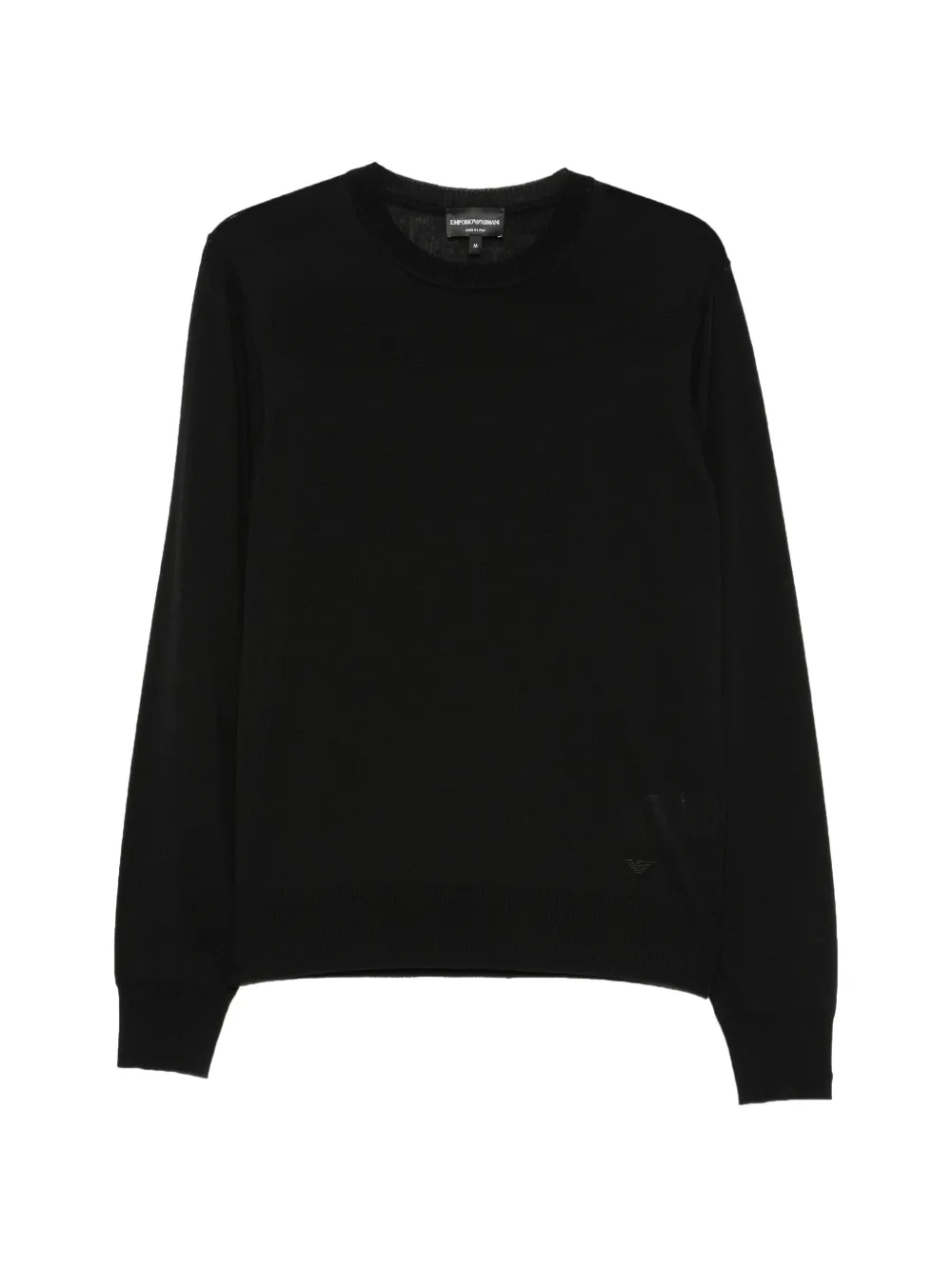 Emporio Armani crew-neck virgin-wool sweater - Nero