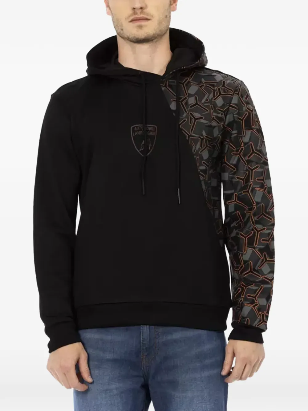 Automobili Lamborghini geometric-pattern hoodie