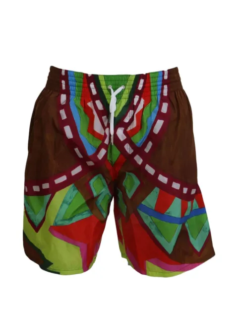 DSQUARED2 geometric-print drawstring swim shorts