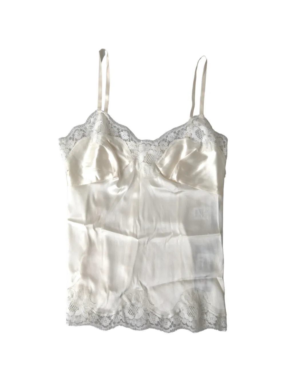 Dolce & Gabbana lace-trim silk-satin camisole