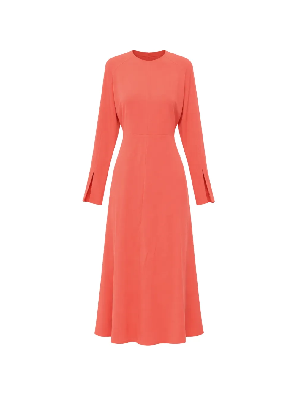 SUPER BLOND slit-cuff silk maxi dress