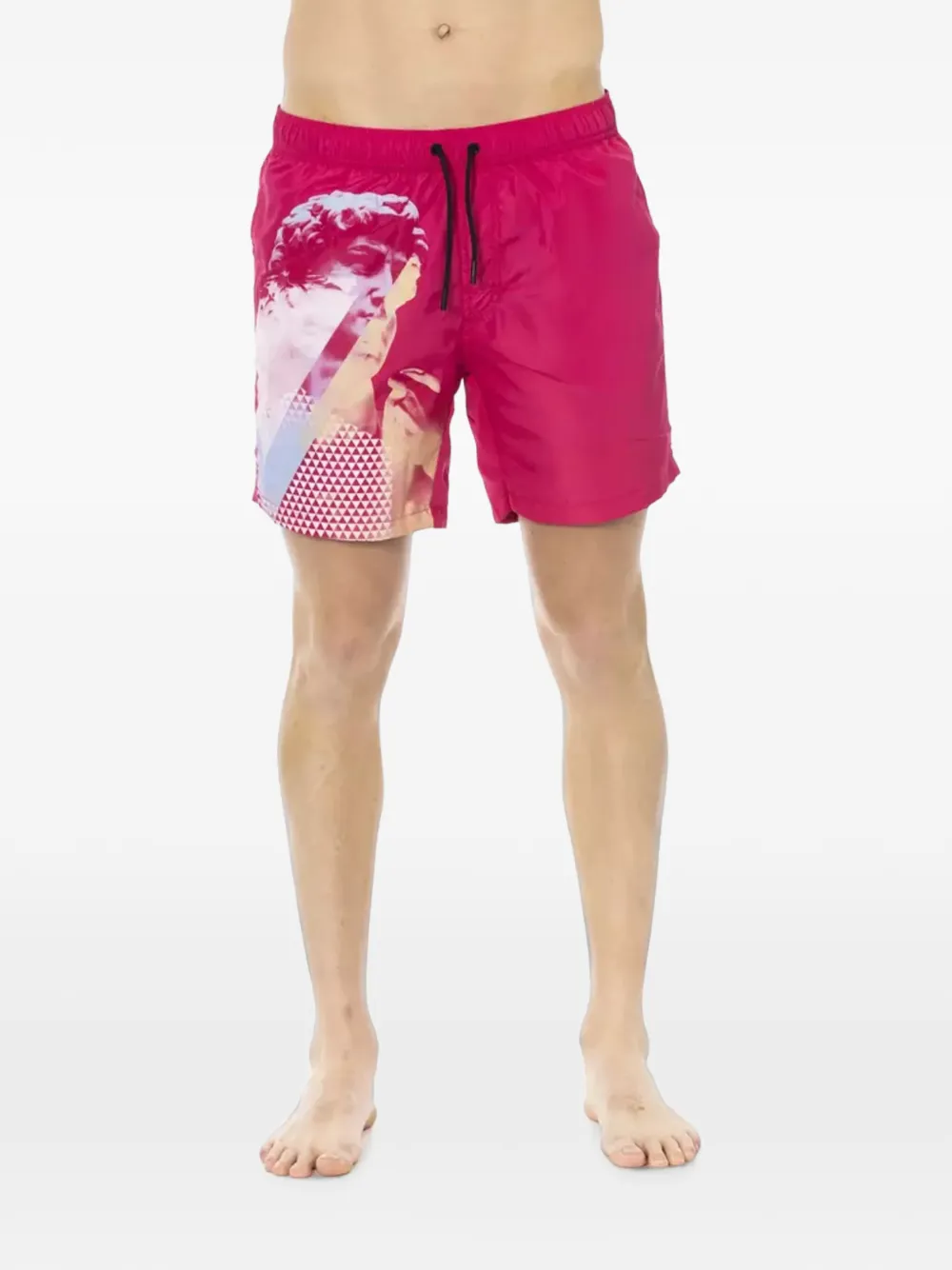 Bikkembergs graphic-print drawstring swim shorts