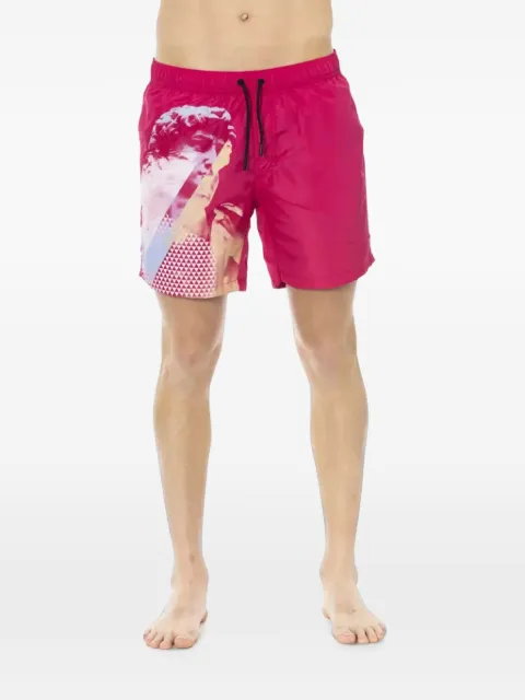 Bikkembergs graphic-print drawstring swim shorts