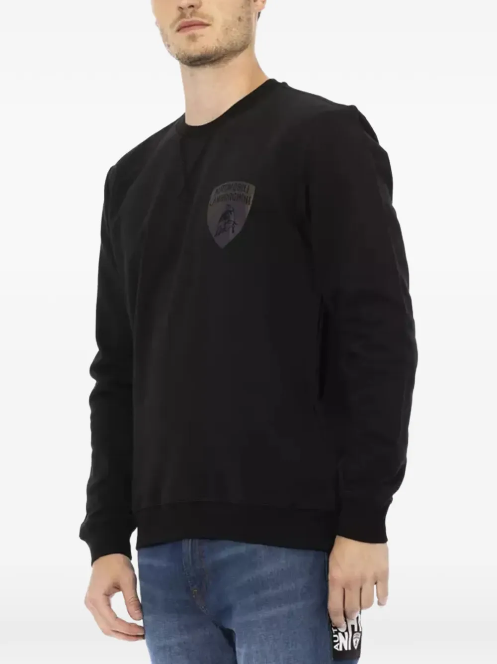 Automobili Lamborghini Trui met logo Zwart
