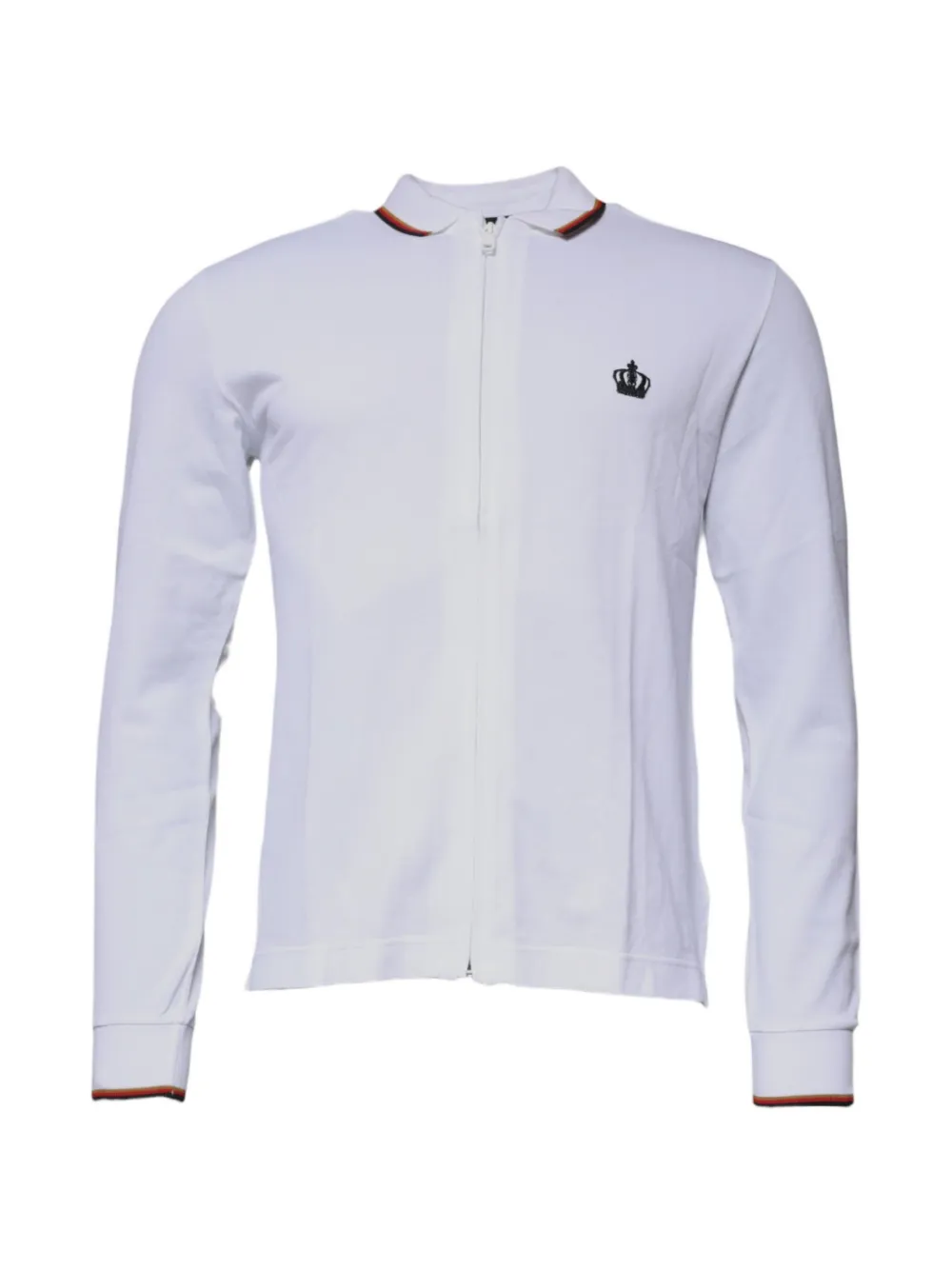 Dolce & Gabbana Trui met geborduurde kroon en rits Wit
