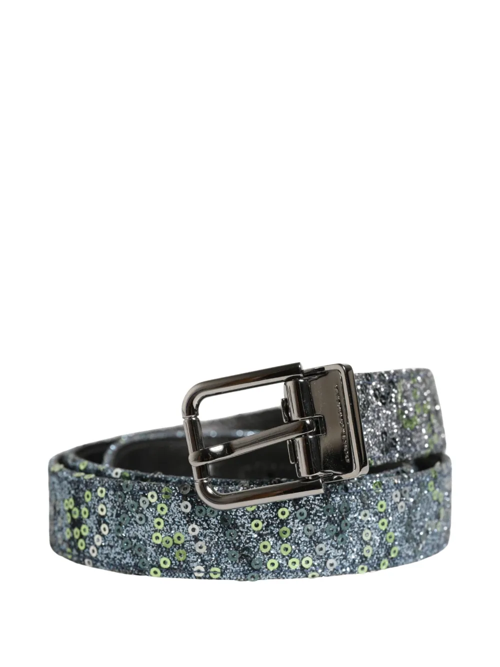 Dolce & Gabbana sequin-embellished buckle belt - Grau