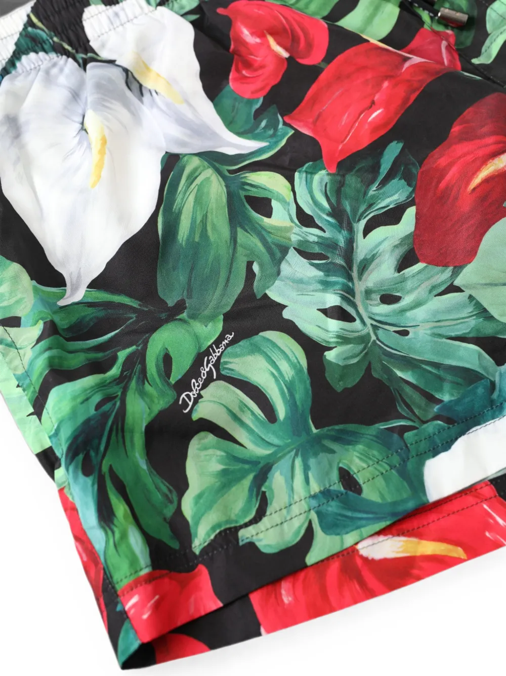 Dolce & Gabbana Zwembroek met bloemenprint Groen