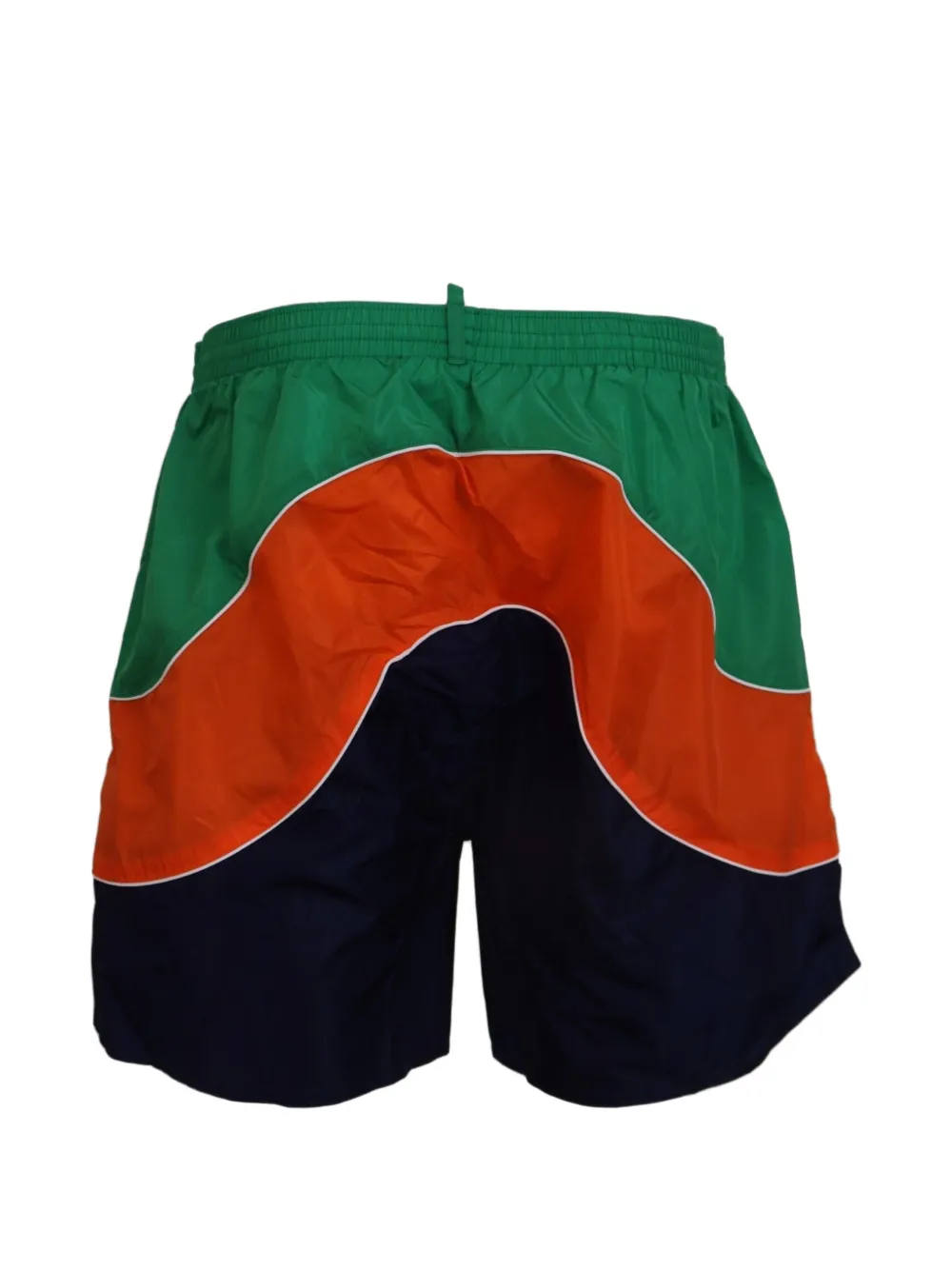 DSQUARED2 Zwembroek met colourblocking en logoprint Groen