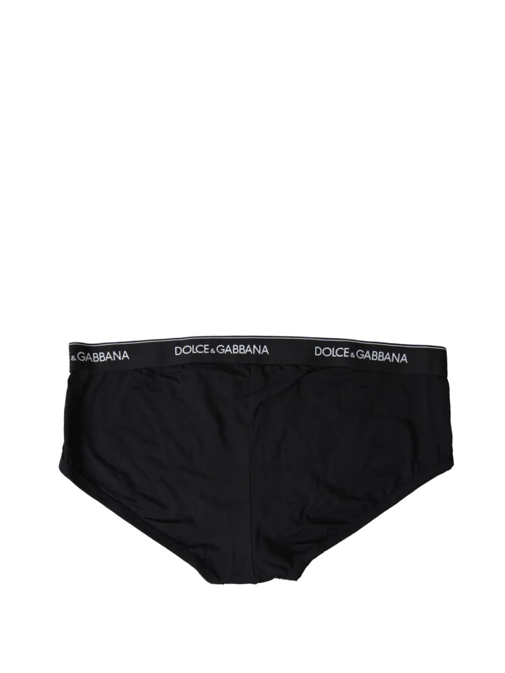 Dolce & Gabbana High waist slip met logoband Zwart