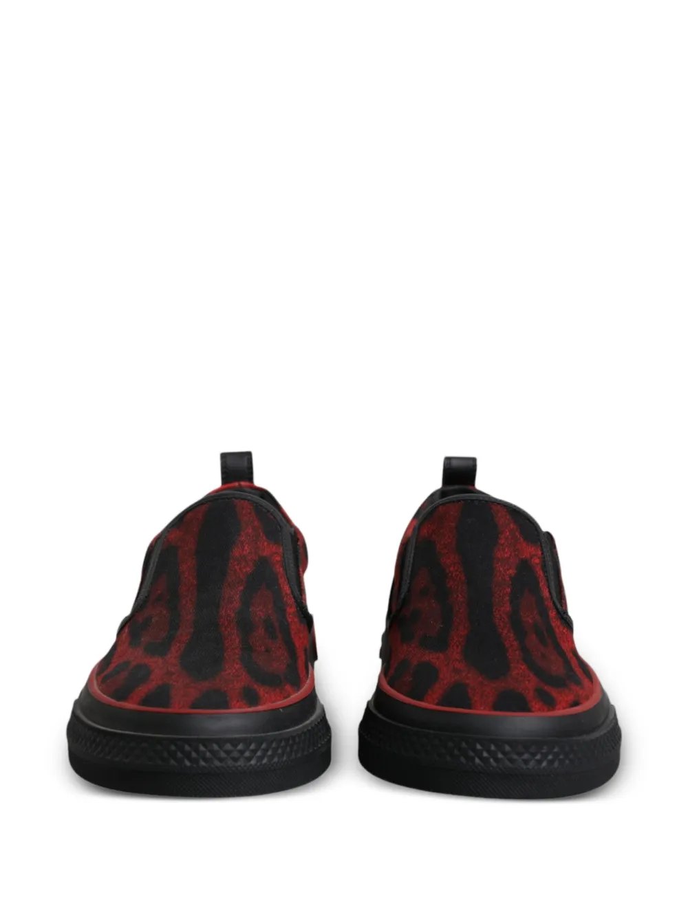 Dolce & Gabbana leopard-print slip-on sneakers Rood