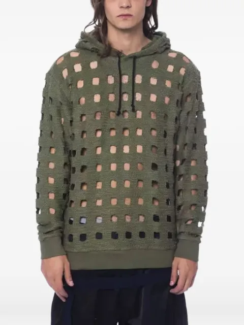 Nicolò Beretta hoodie en maille à découpes