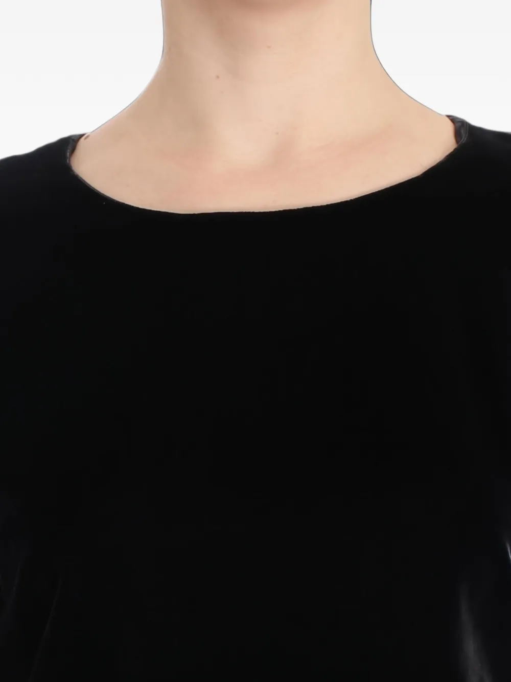 Dolce & Gabbana Fluwelen blouse met korte mouwen Zwart