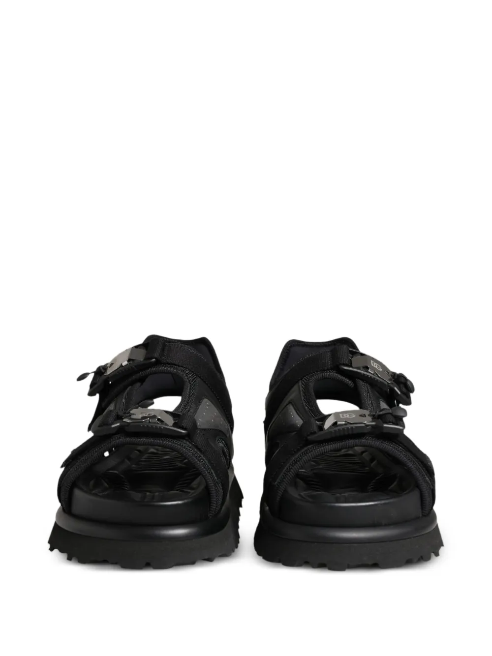 Dolce & Gabbana logo-detailed chunky sandals Zwart