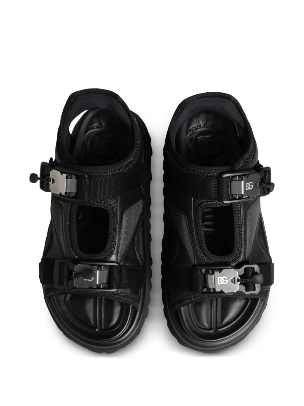 Dolce & Gabbana logo-detailed chunky sandals Zwart