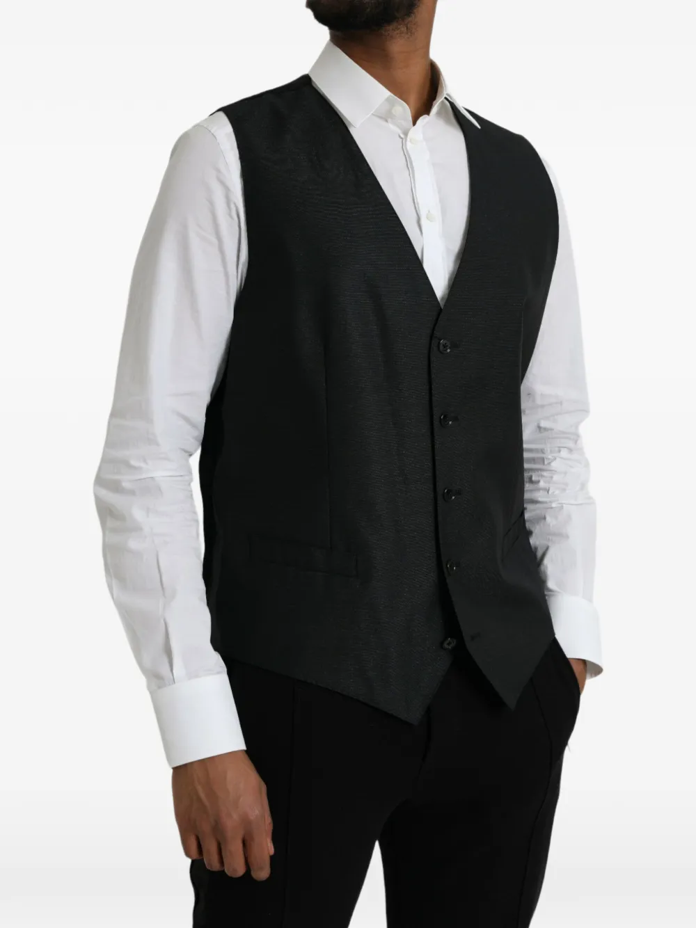 Dolce & Gabbana Gilet met V-hals en knopen Grijs