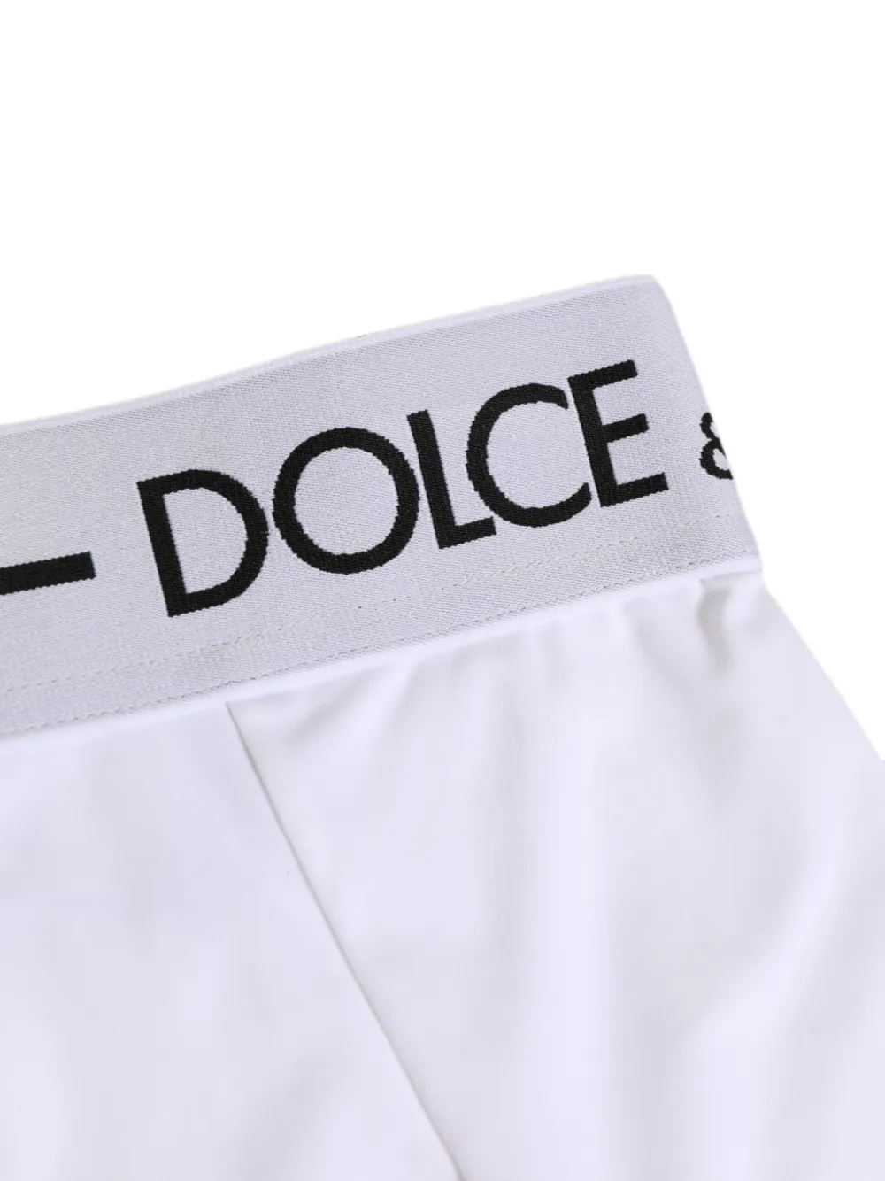 Dolce & Gabbana High waist slip met logoband Wit