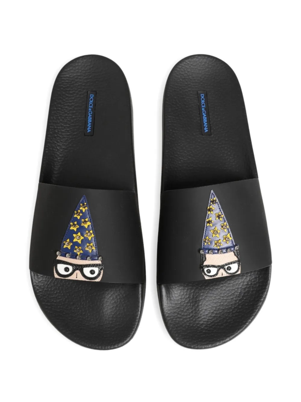 Dolce & Gabbana embellished leather sandals Zwart