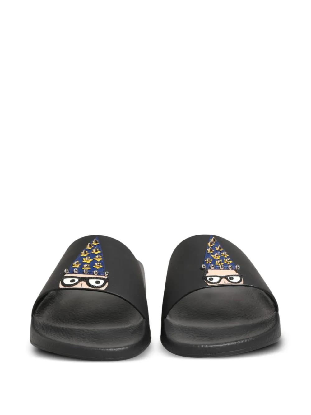 Dolce & Gabbana embellished leather sandals Zwart