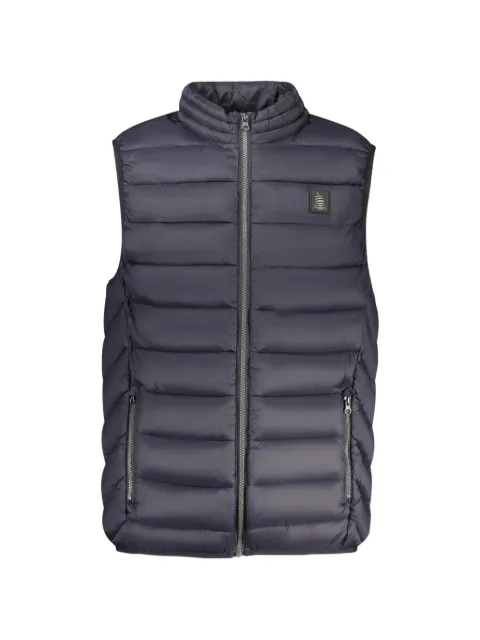 MARINA YATCHING logo-patch quilted zip-up gilet