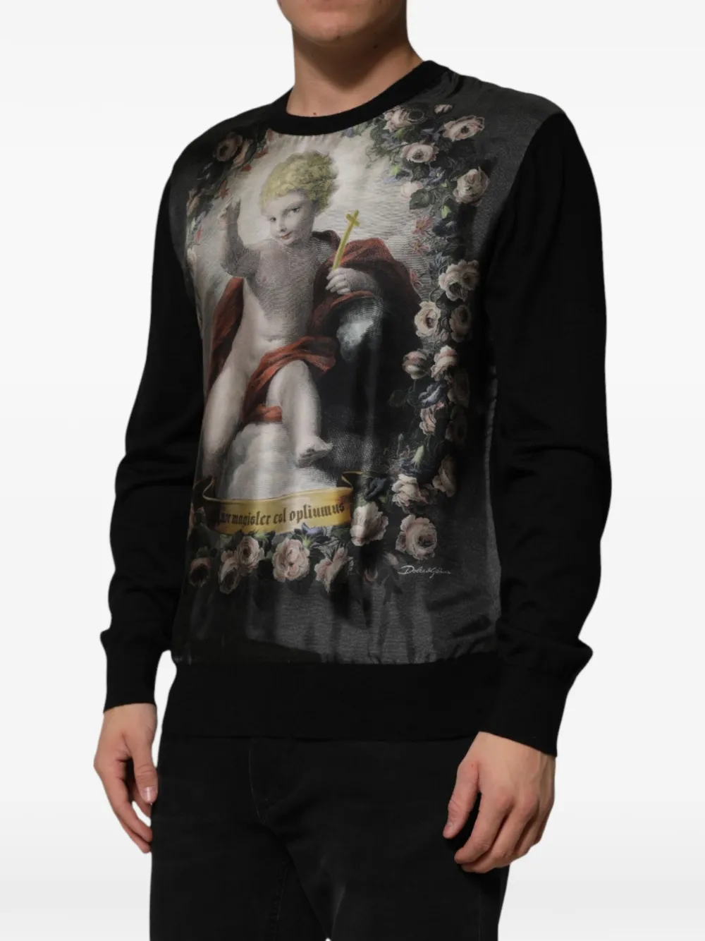 Dolce & Gabbana graphic-print sweater Zwart