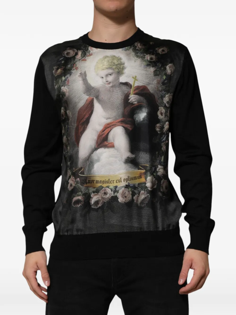Dolce & Gabbana graphic-print sweater - Black