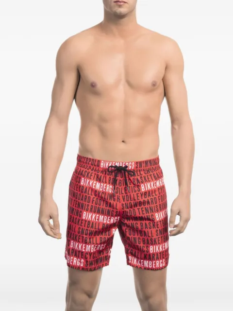 Bikkembergs logo-print swim shorts