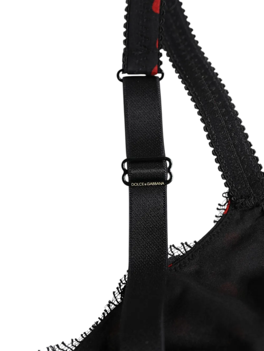 Dolce & Gabbana Bh met stippen en kanten afwerking Zwart