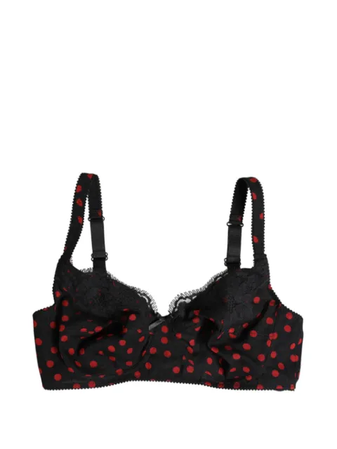 Dolce & Gabbana brasier con lunares y ribete de encaje