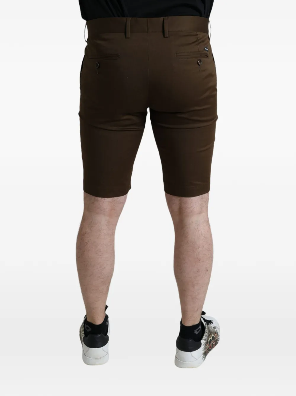Dolce & Gabbana Bermuda shorts van stretch-katoen Bruin