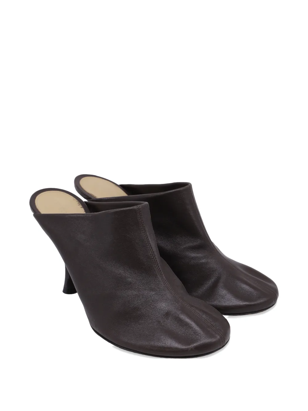 Bottega Veneta Pre-Owned Dot Sock leather mules - Marrone