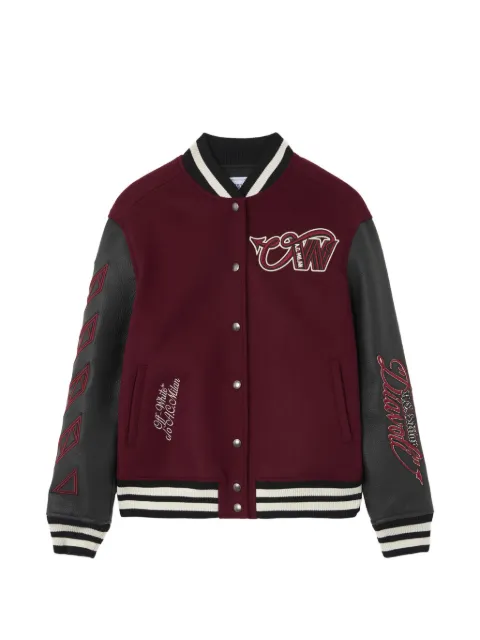 Off-White x AC Milan patch-detail bomber jacket