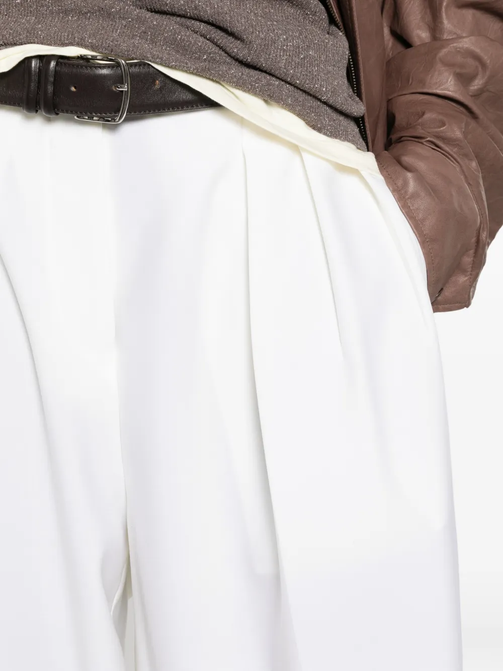 CALVIN KLEIN COLLECTION Alexandra geplooide broek Wit