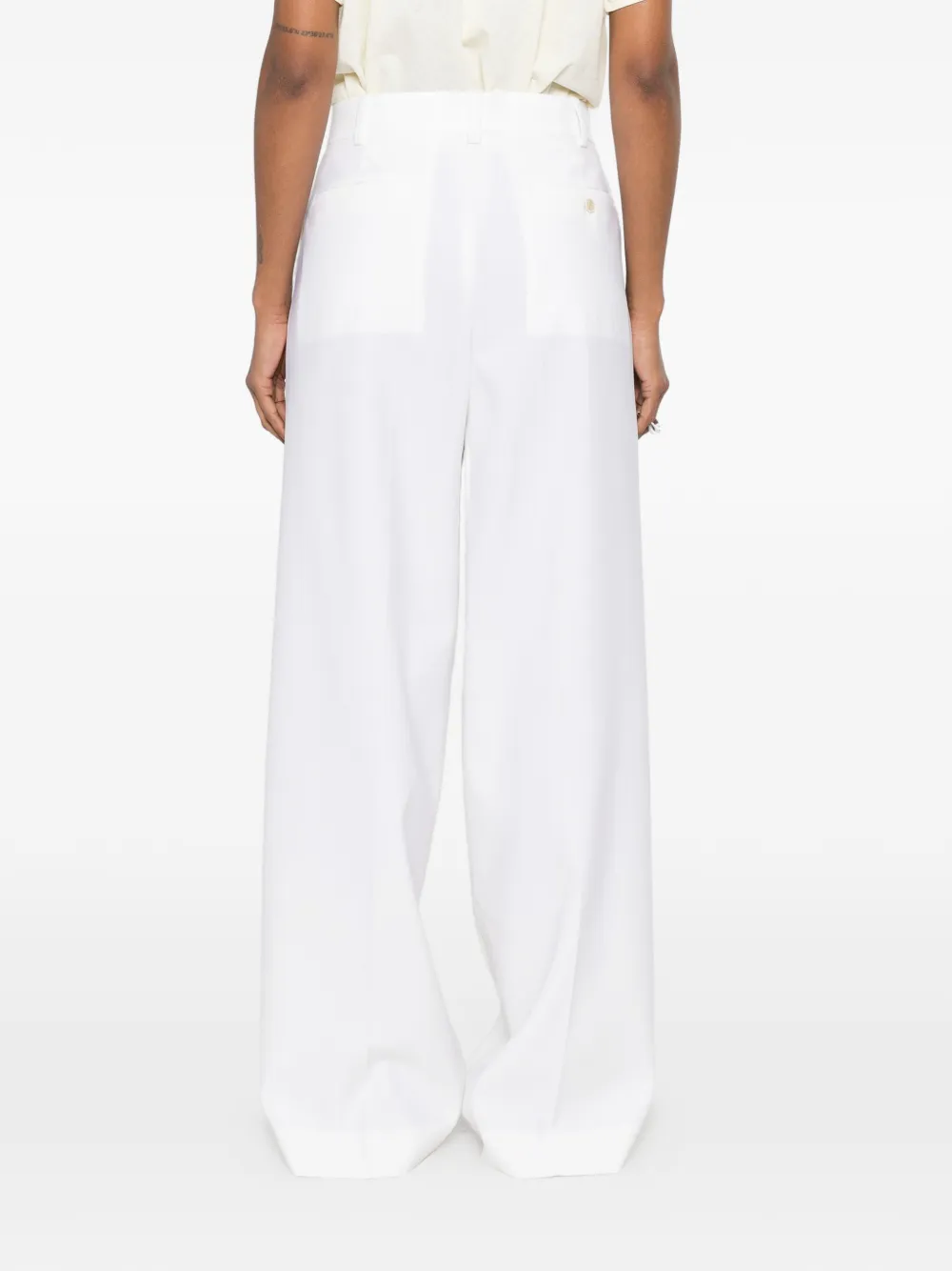 CALVIN KLEIN COLLECTION Alexandra geplooide broek Wit