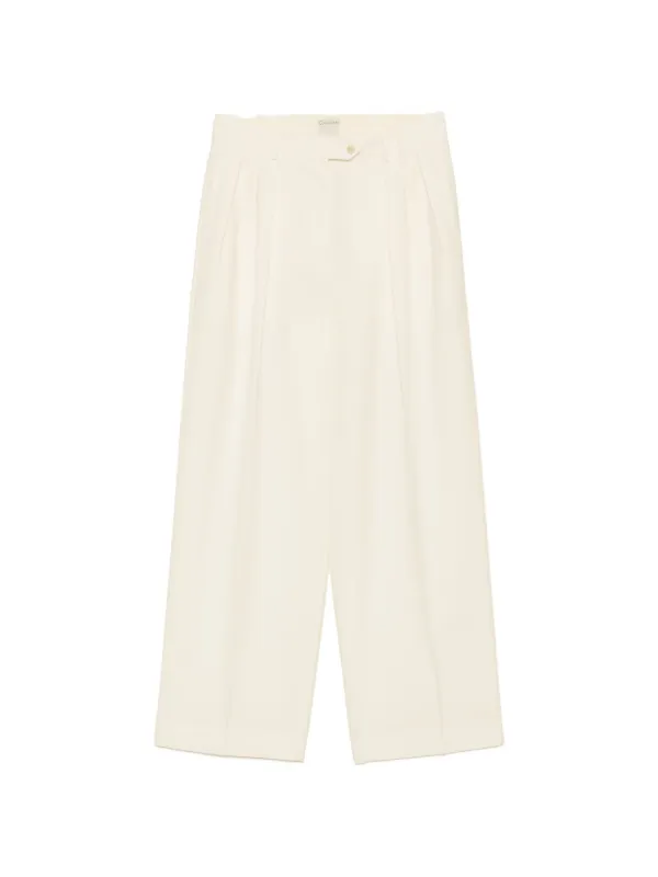 Calvin Klein Collection Alexandra Pleated Trousers in White