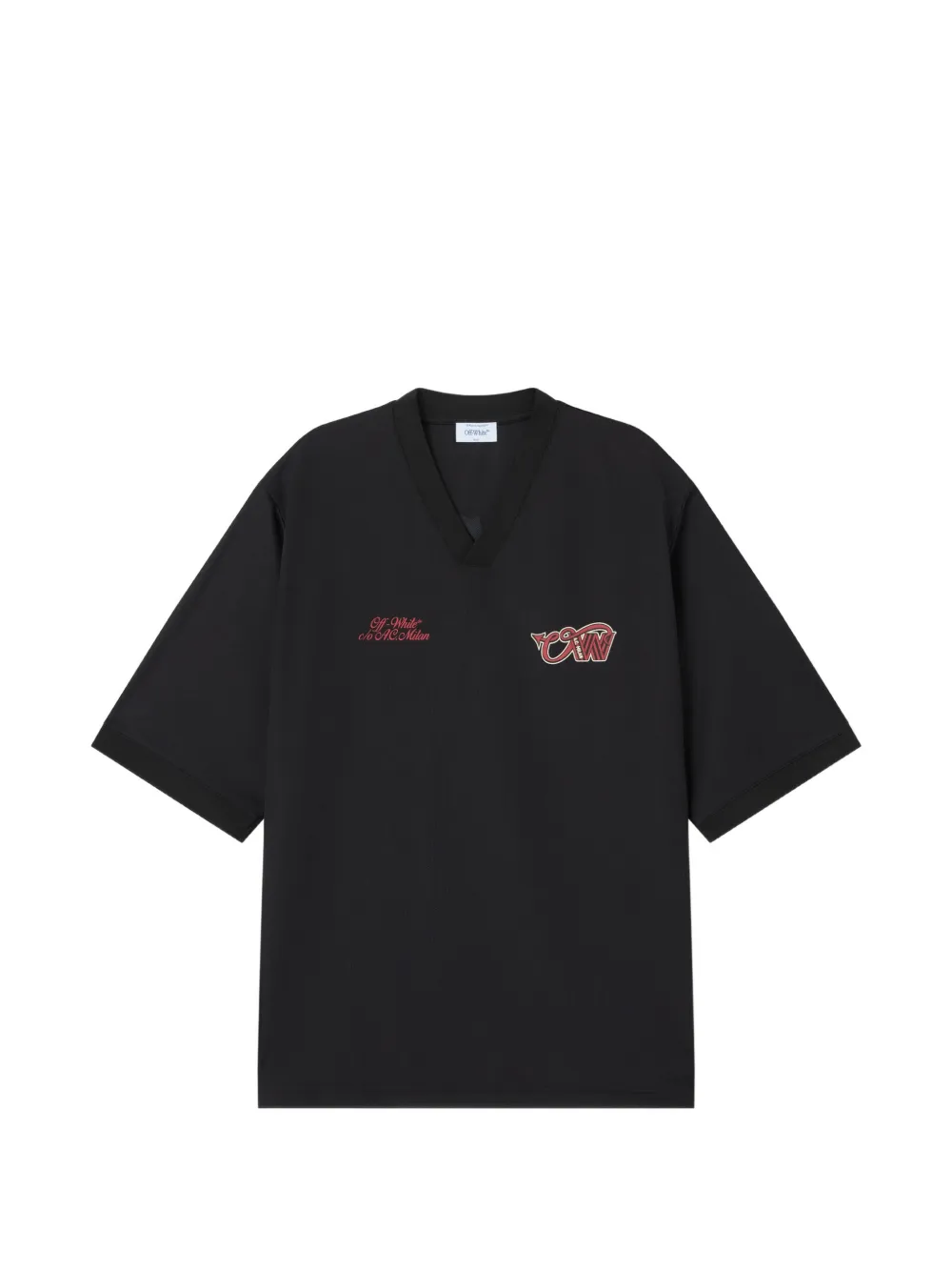Off-White x AC Milan logo-print T-shirt - Nero