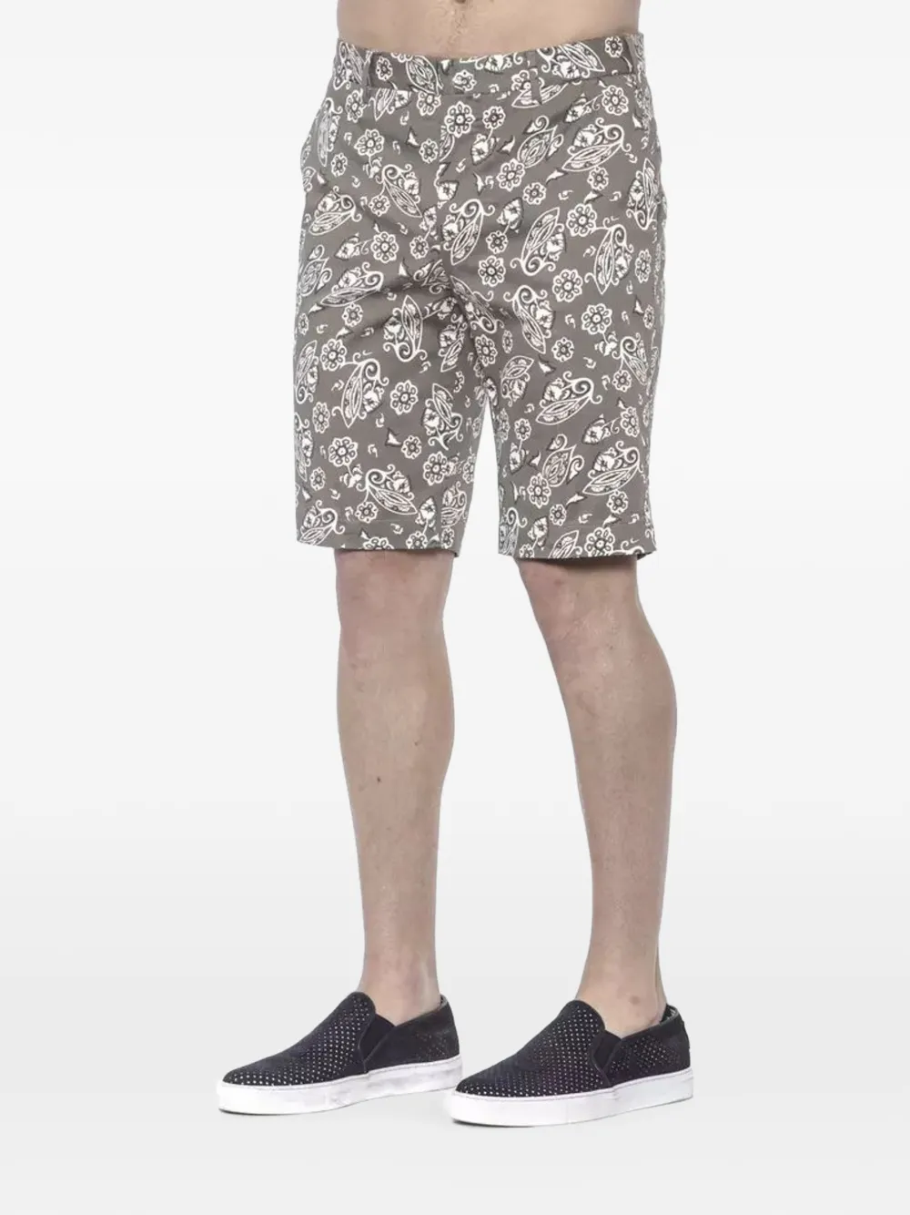 PT Torino paisley-print cotton shorts Grijs