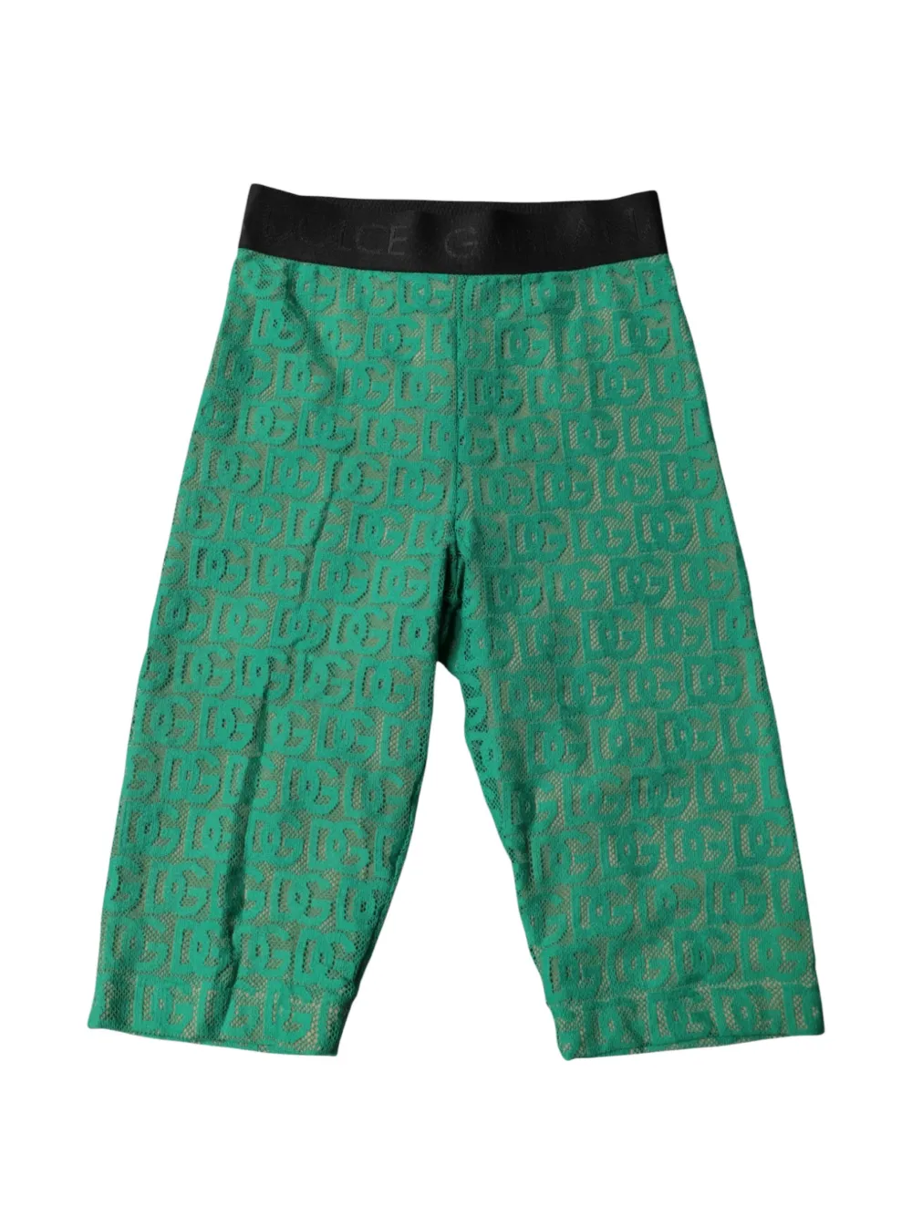 Dolce & Gabbana Shorts in cotone con monogramma - Verde