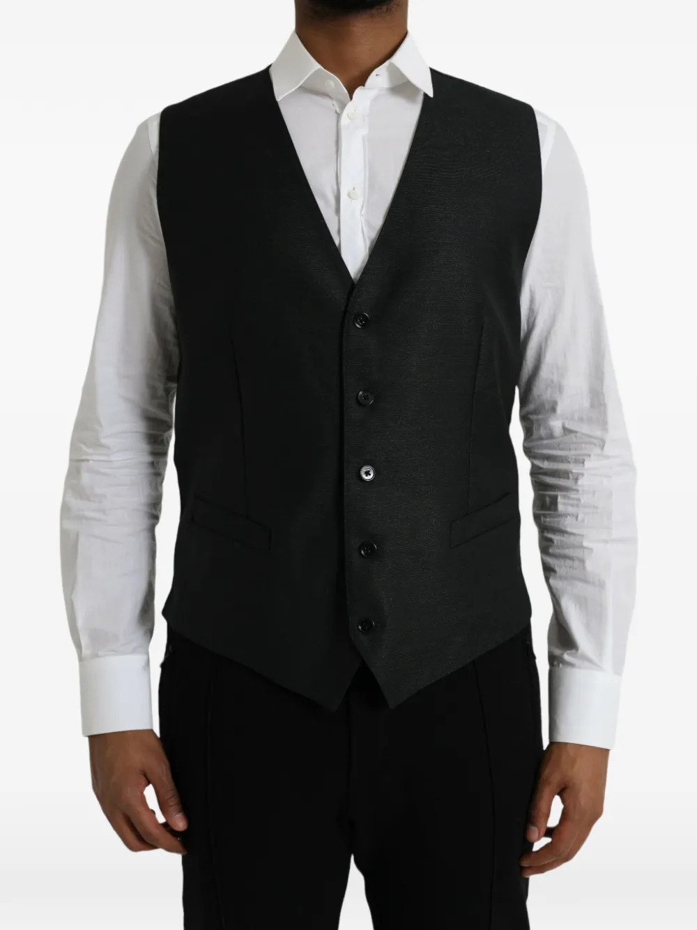 Dolce & Gabbana V-neck waistcoat - Schwarz