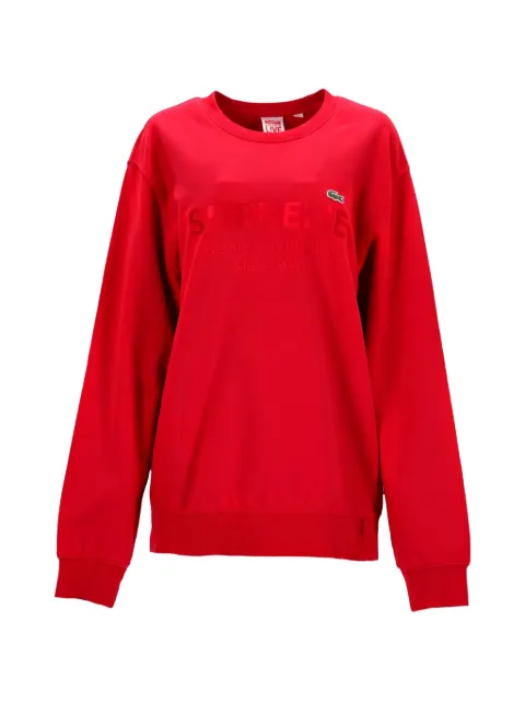 Supreme embossed-logo crew-neck sweater