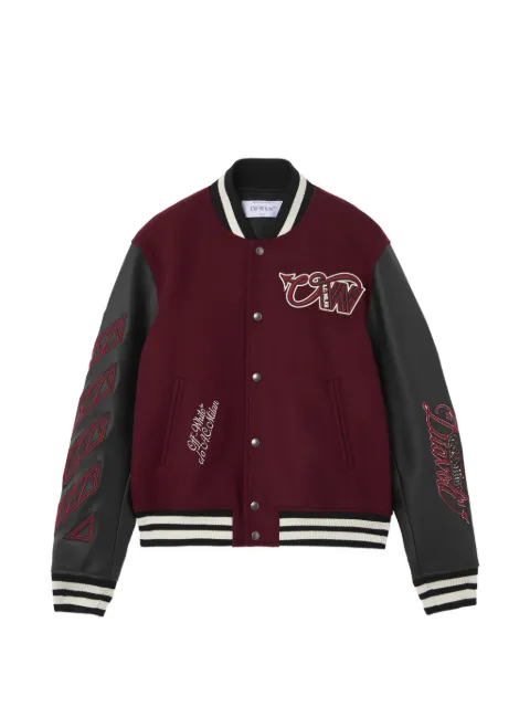 Off-White x AC Milan patch-detail bomber jacket