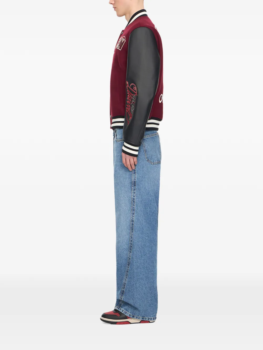 Off-White x AC Milan bomberjack met patch Rood