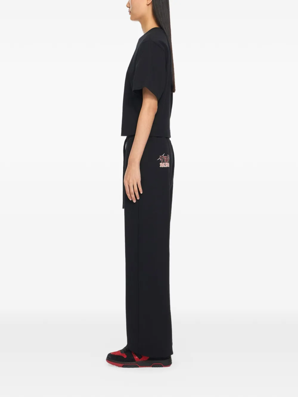 Off-White x AC Milan T-shirt met logoprint Zwart