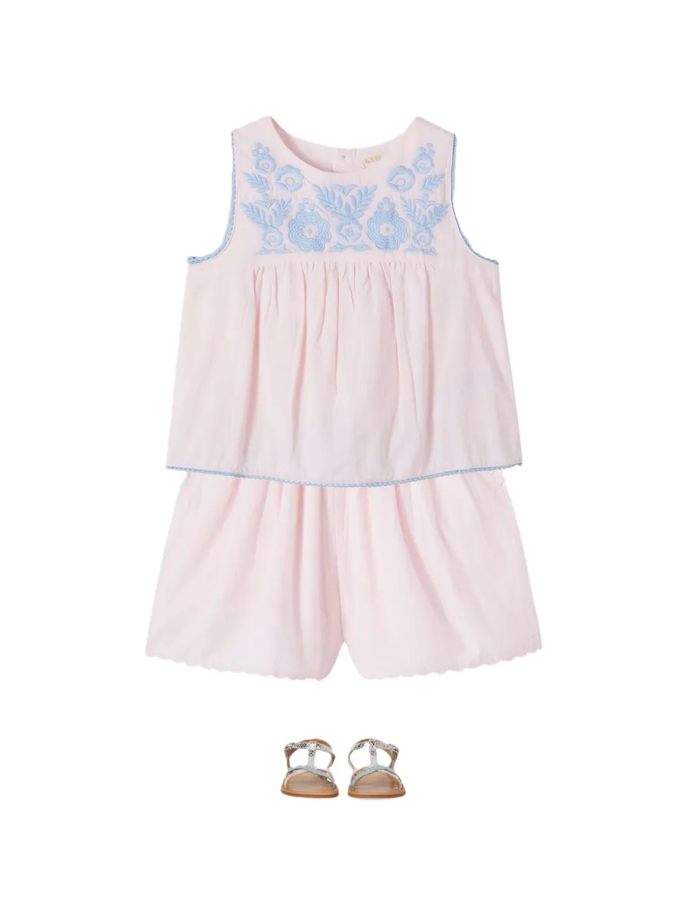 LOUISE MISHA KIDS Clema scalloped-edge shorts - Rosa